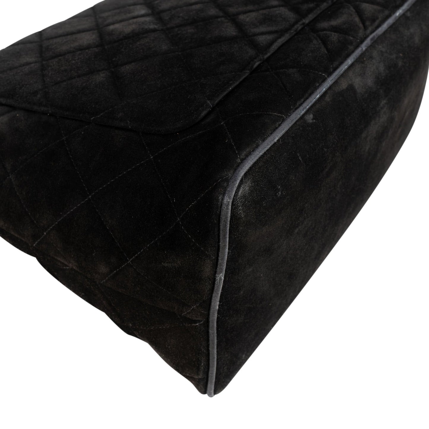 Chanel Quilted Suede Medallion Handbag