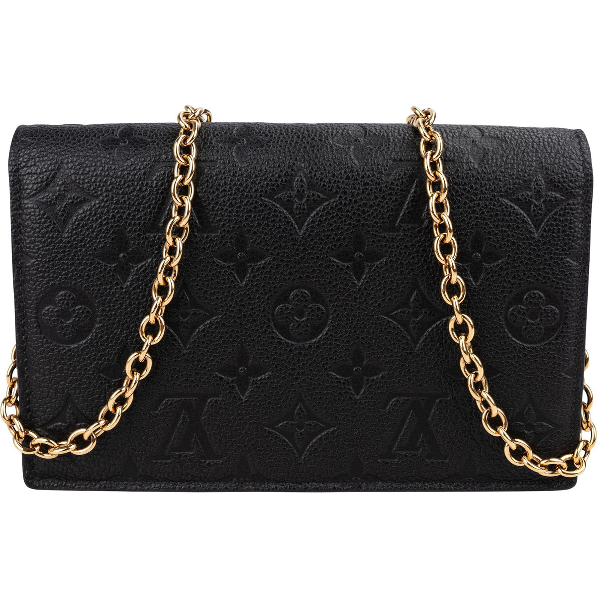 Louis Vuitton Noir Leather Empreinte Monogram Vavin Chain Crossbody Bag