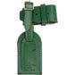 Louis Vuitton Green Leather Luggage Tag Set