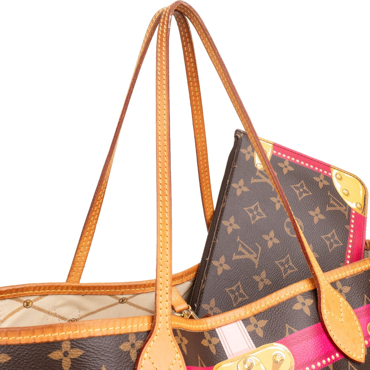 Louis Vuitton Monogram Canvas Summer Trunks Neverfull MM Shoulder Bag