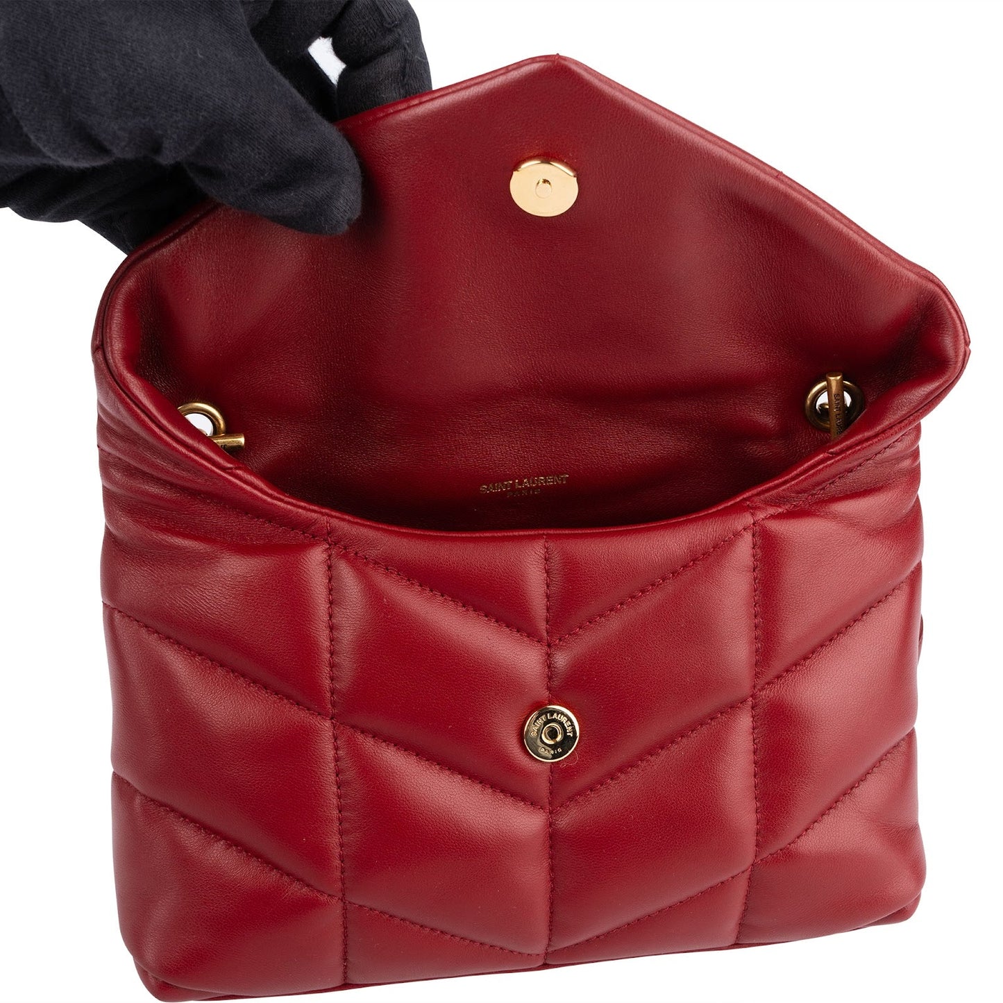 Saint Laurent Quilted Leather Small Loulou Crossbody Bag
