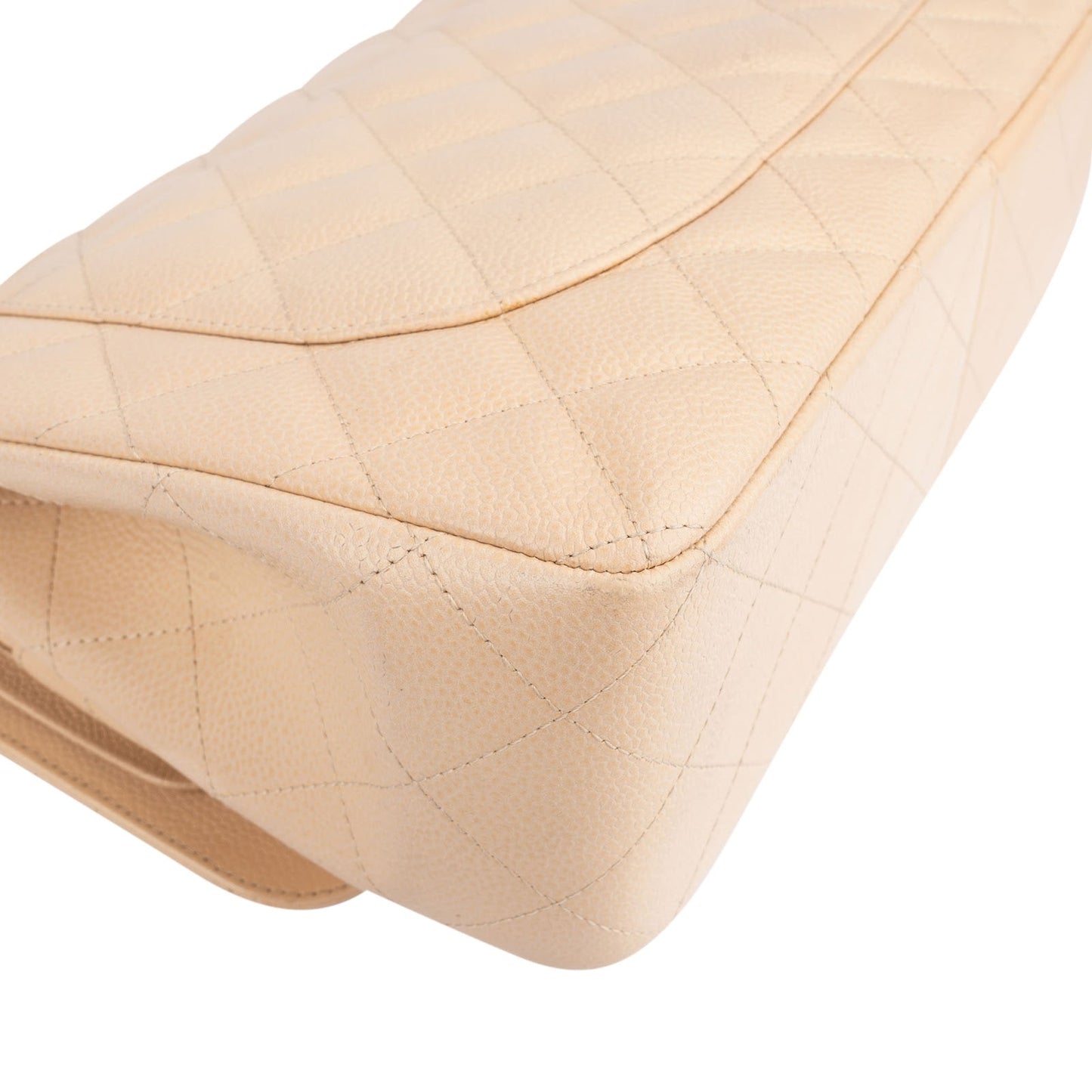 Chanel Caviar Leather Jumbo Double Flap Shoulder Crossbody Bag