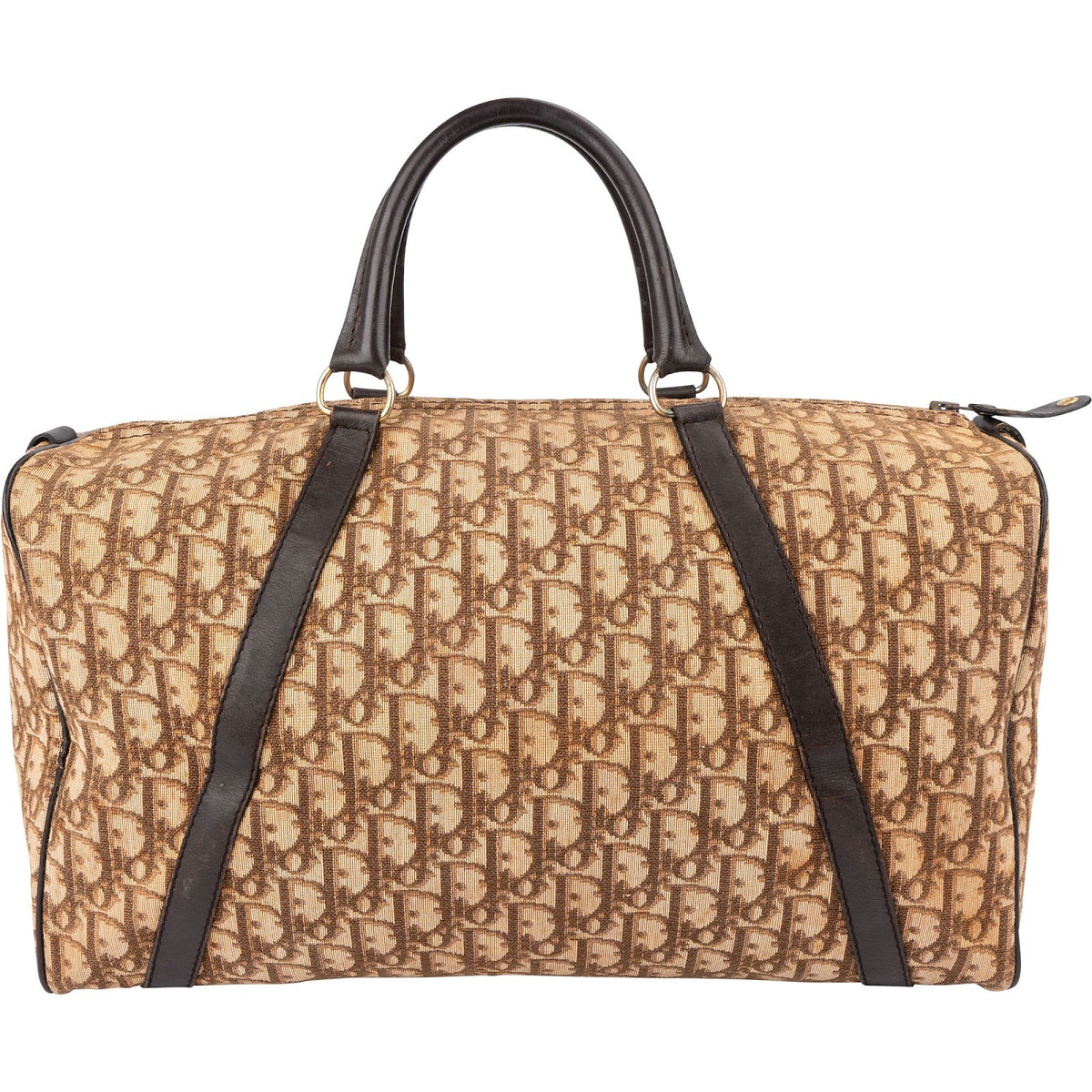 Christian Dior Trotter Monogram Canvas Boston 40 Handbag