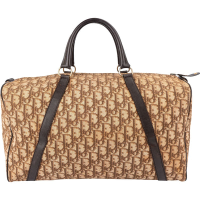 Christian Dior Trotter Monogram Canvas Boston 40 Handbag