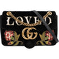 Gucci Monogram Velvet Small GG Marmont 'Loved' Embroidered Shoulder Crossbody Bag
