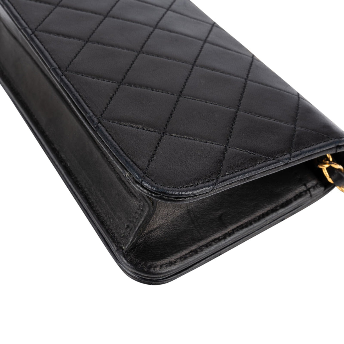 Chanel Quilted Lambskin 24K Gold Single Flap Shoulder Bag
