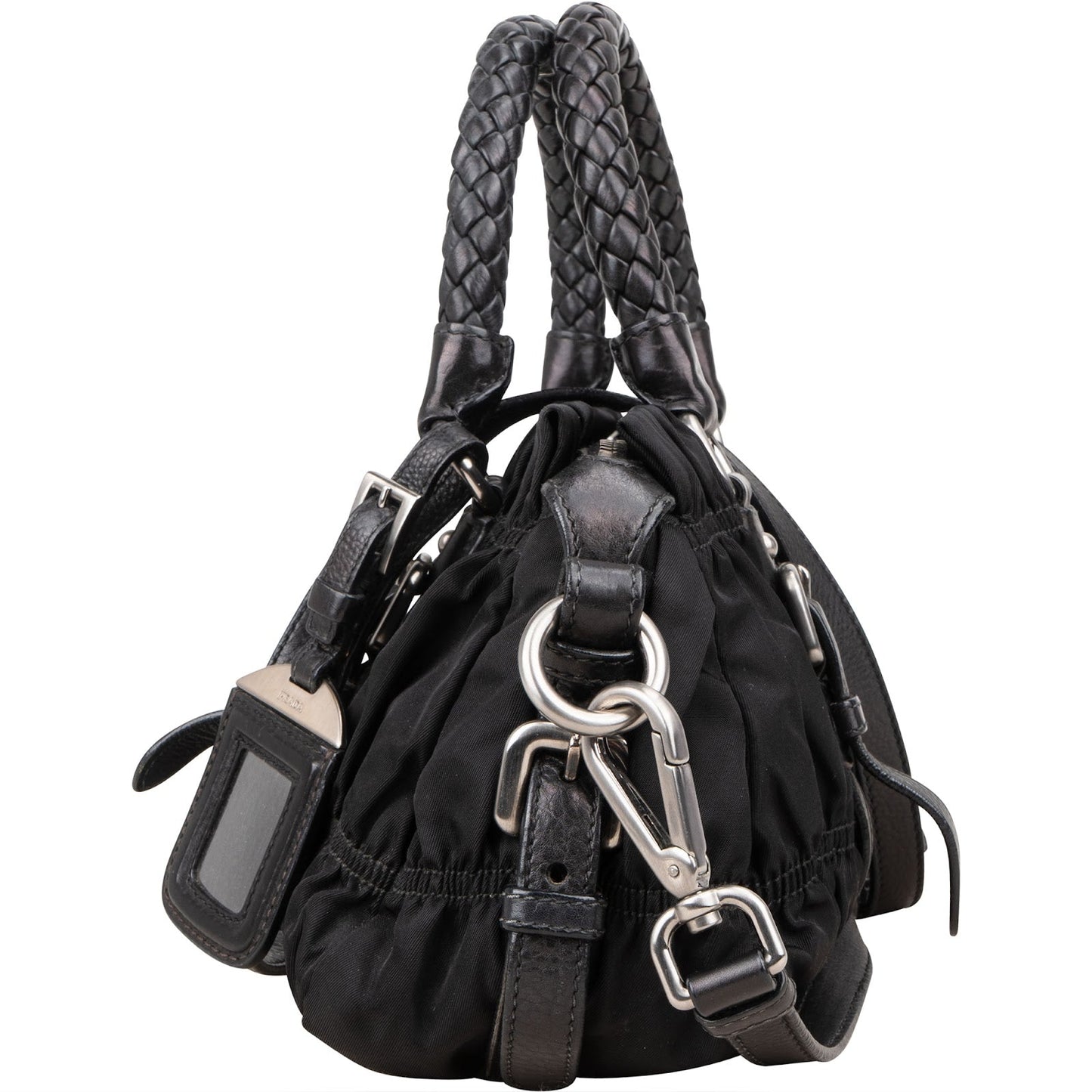 Prada Quilted Tessuto Gaufre Small Satchel Handbag
