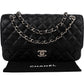Chanel Quilted Caviar Leather Palladium Medium Double Flap Shoulder Bag