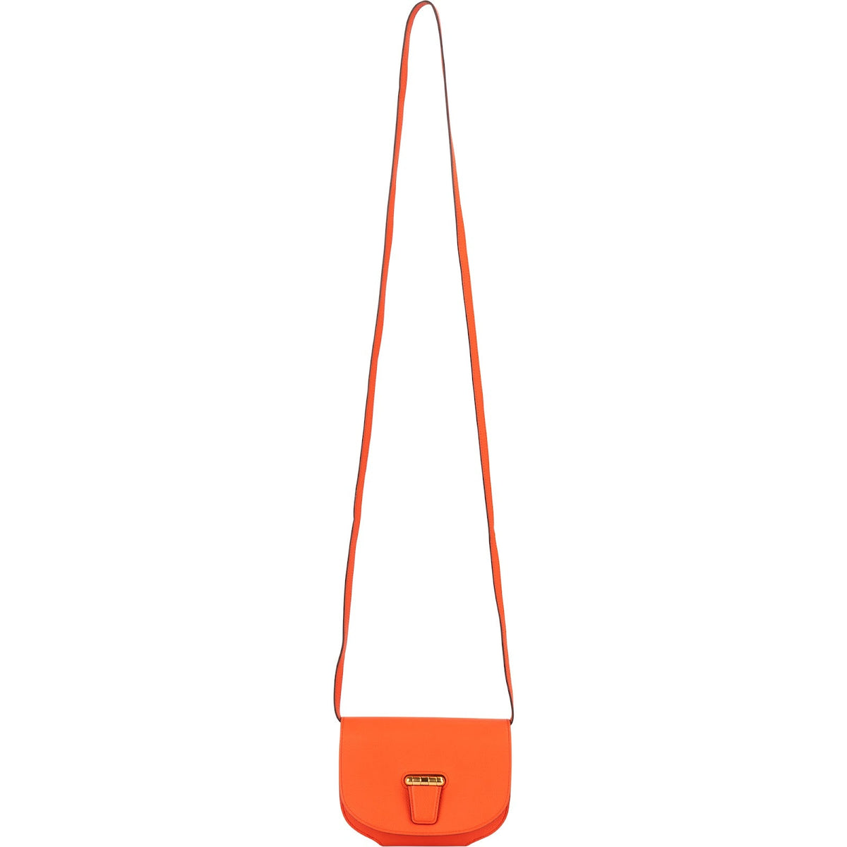 Hermès Orange Clemence Leather Convoyeur Crossbody Bag