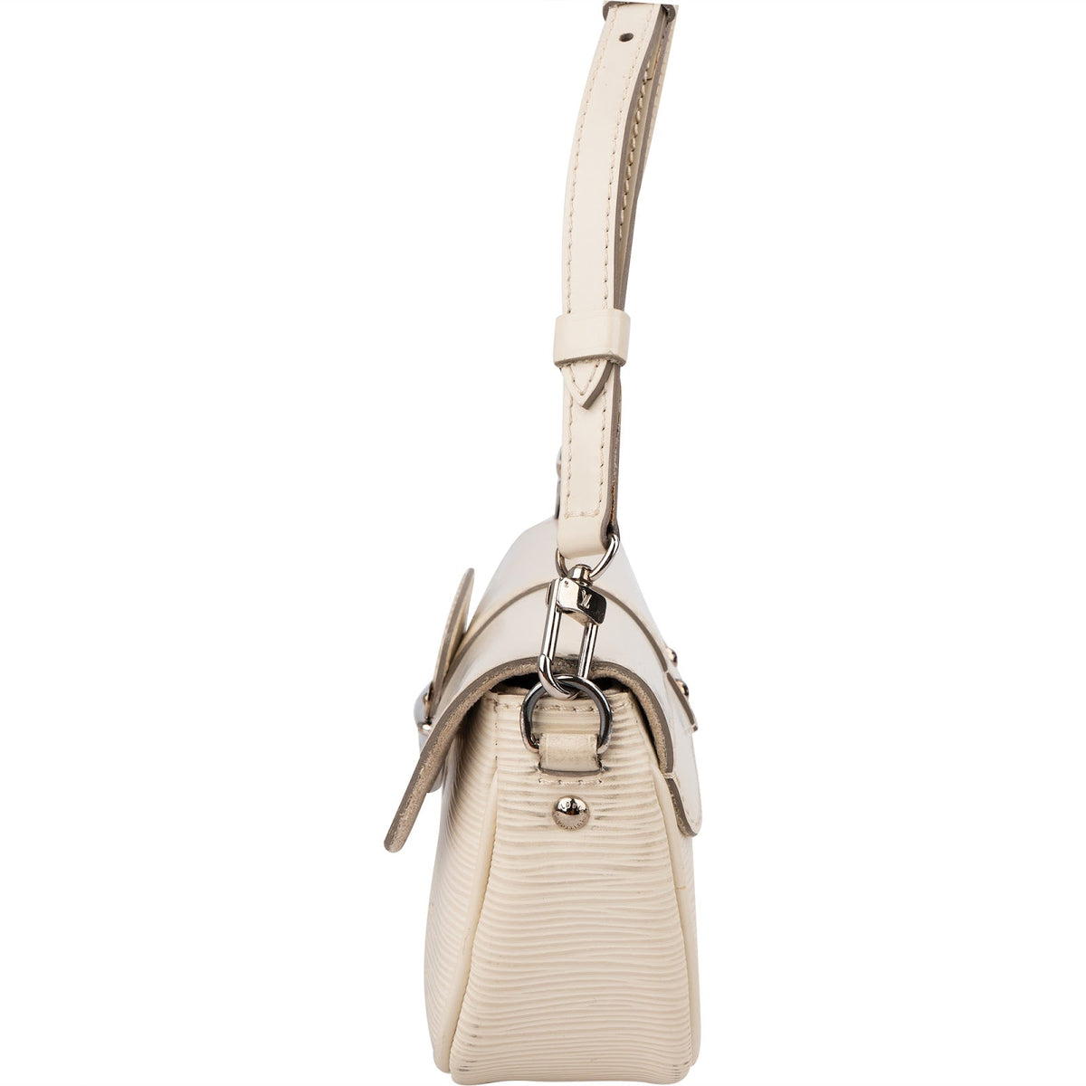 Louis Vuitton White Epi Leather Montaigne Clutch Shoulder Bag