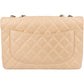 Chanel Quilted Caviar Leather Palladium Jumbo Single Flap Crossbody Bag