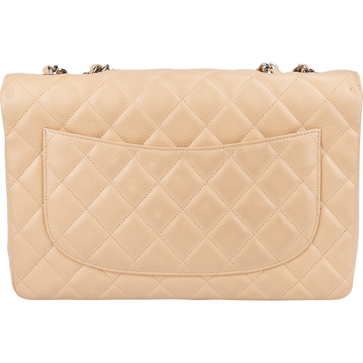 Chanel Jumbo Single Flap aus gestepptem Caviar-Leder – Ansicht 4