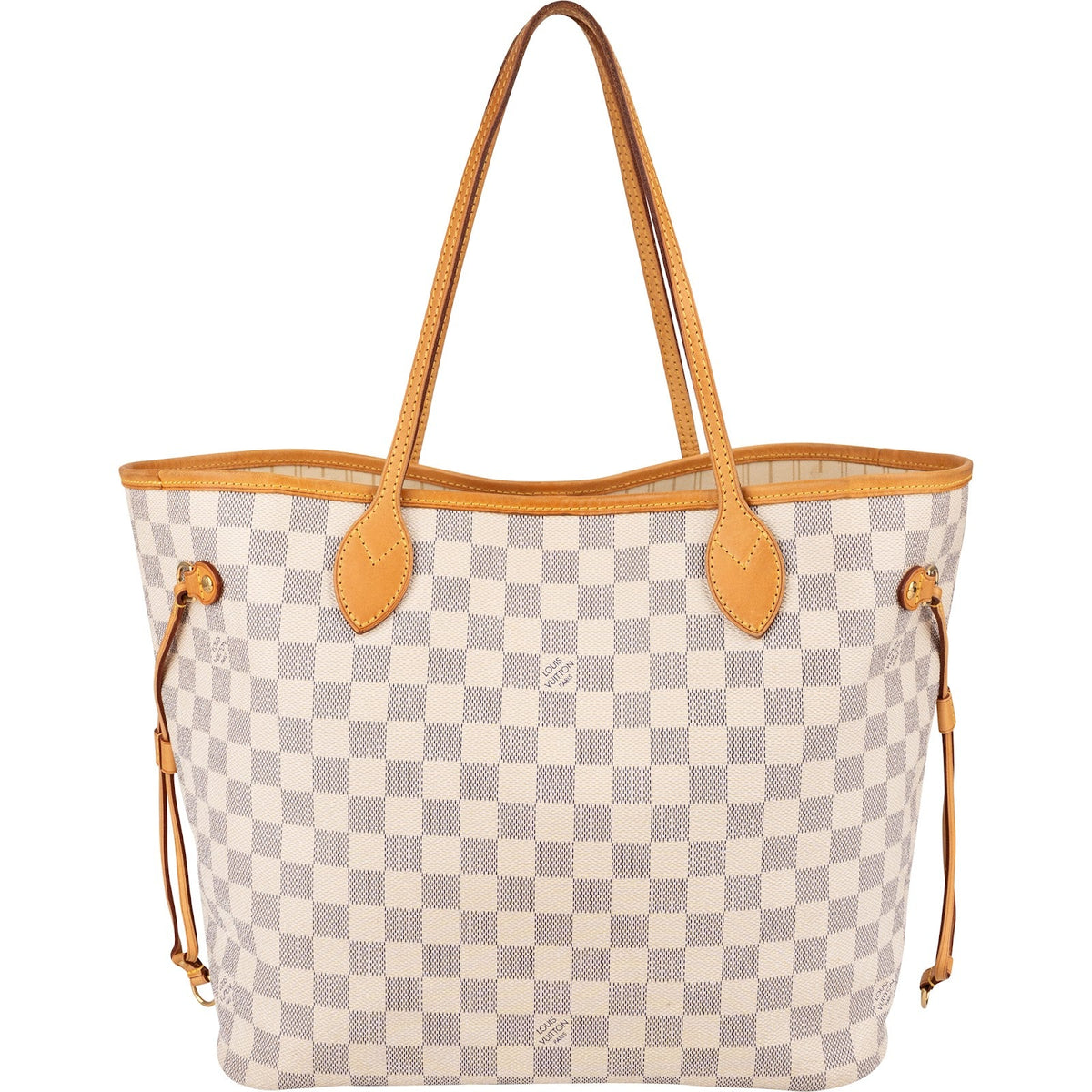 Louis Vuitton Monogram Damier Azur Canvas Neverfull MM Shoulder Bag
