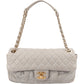 Chanel Quilted Nubuc Easy Single Flap Shoulder Bag