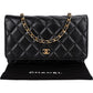 Chanel Quilted Caviar Leather Wallet On Chain Crossbody Bag