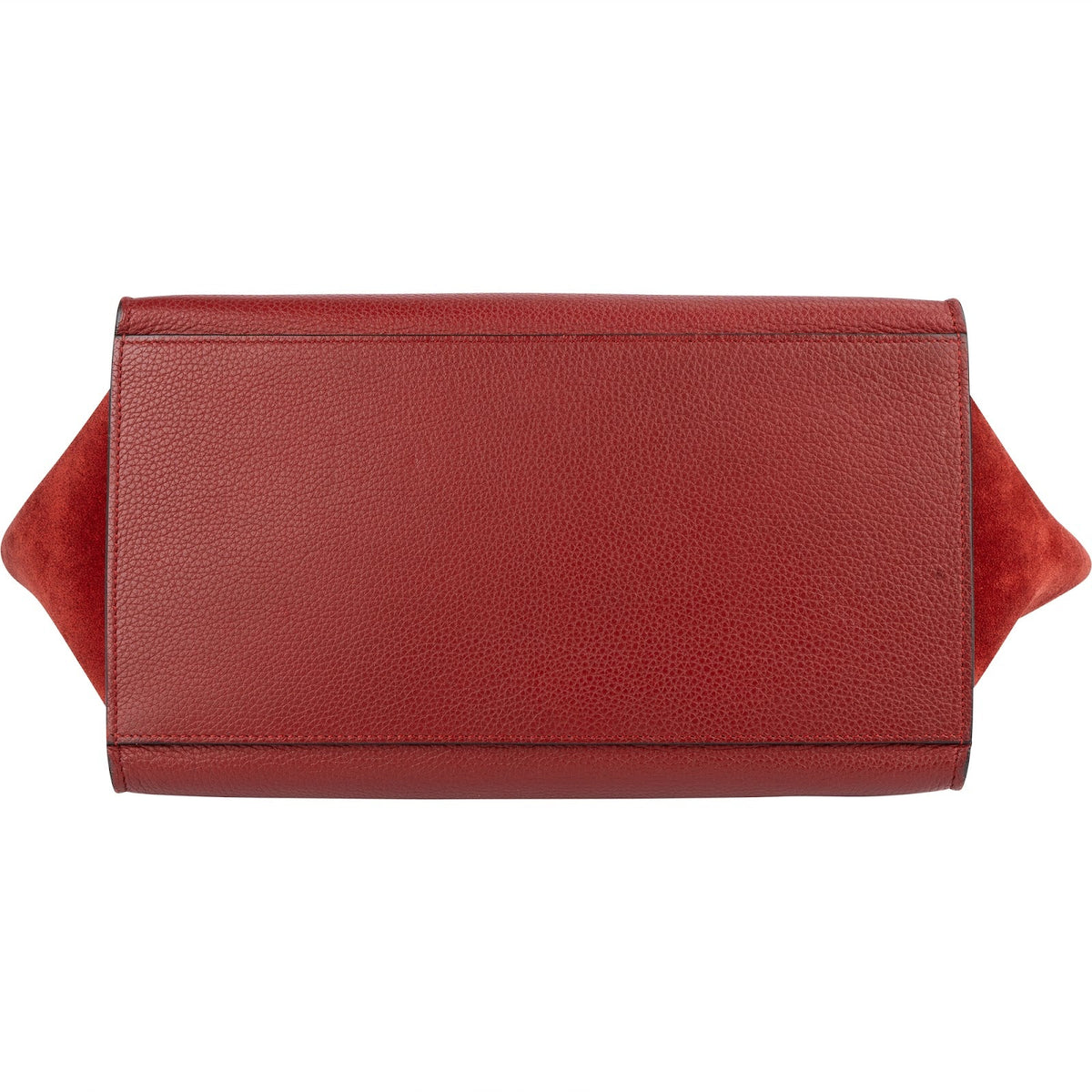 Celine Grained Leather and Suede Trapeze Handbag