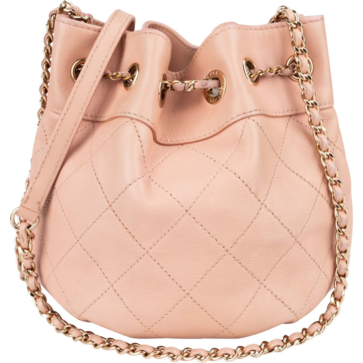 Chanel Quilted Lambskin Small Drawstring Crossbody Bag