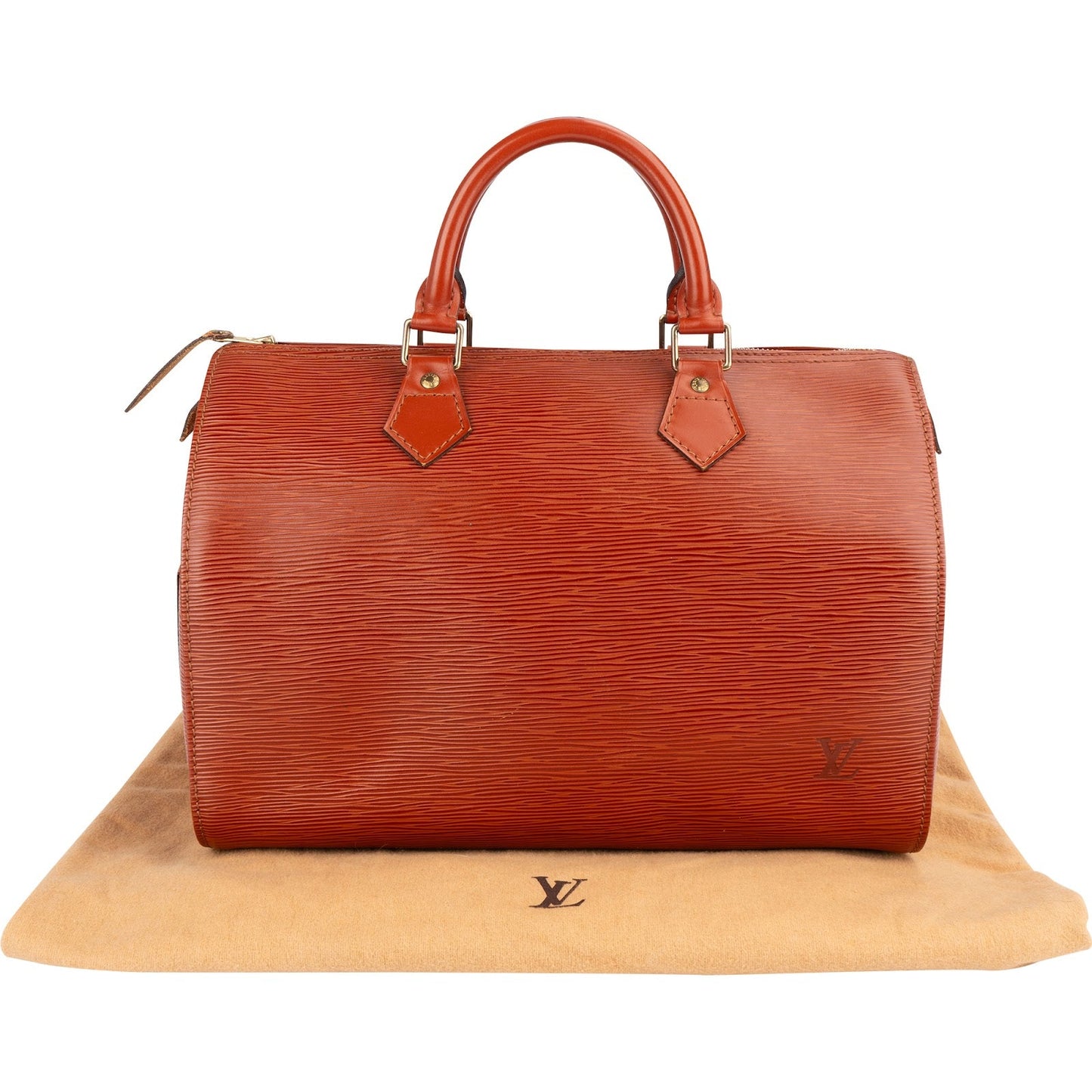 Louis Vuitton Cognac Epi Leather Speedy 30 Handbag