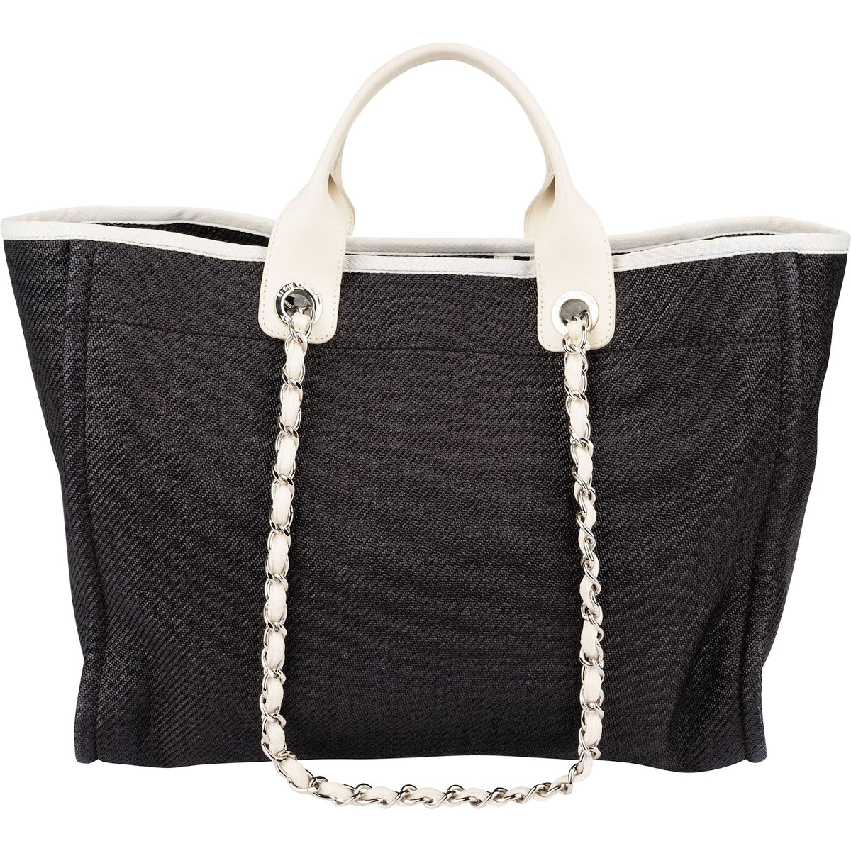 Chanel Denim Deauville Tote Shoulder Bag