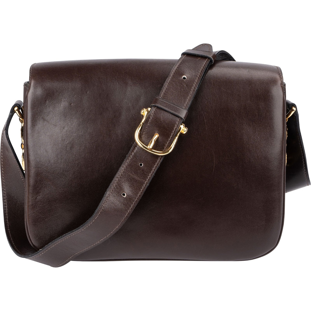 Celine Shiny Calfskin Medium Triomphe Shoulder Bag