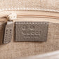Gucci Taupe Grained Leather Interlocking GG Top Handle Handbag