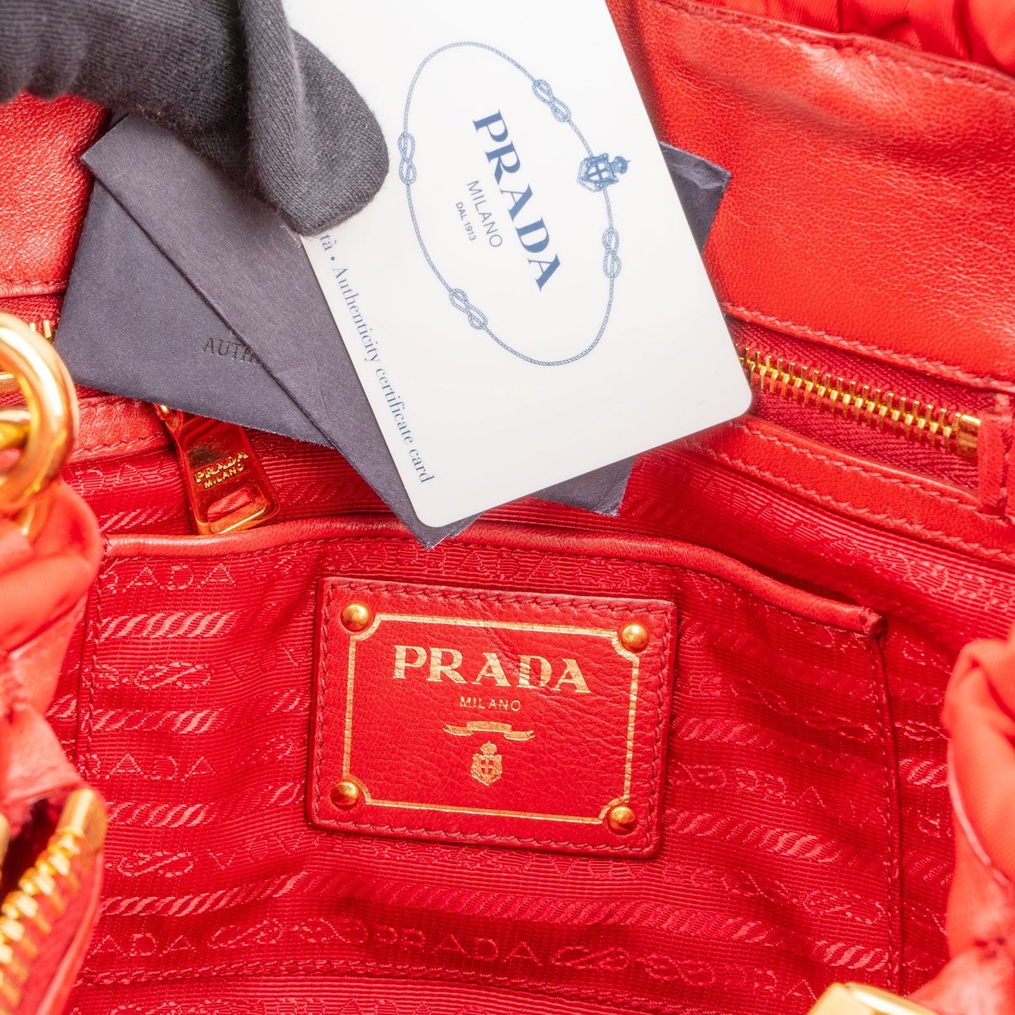 Prada Tessuto Gaufre Tote Handbag