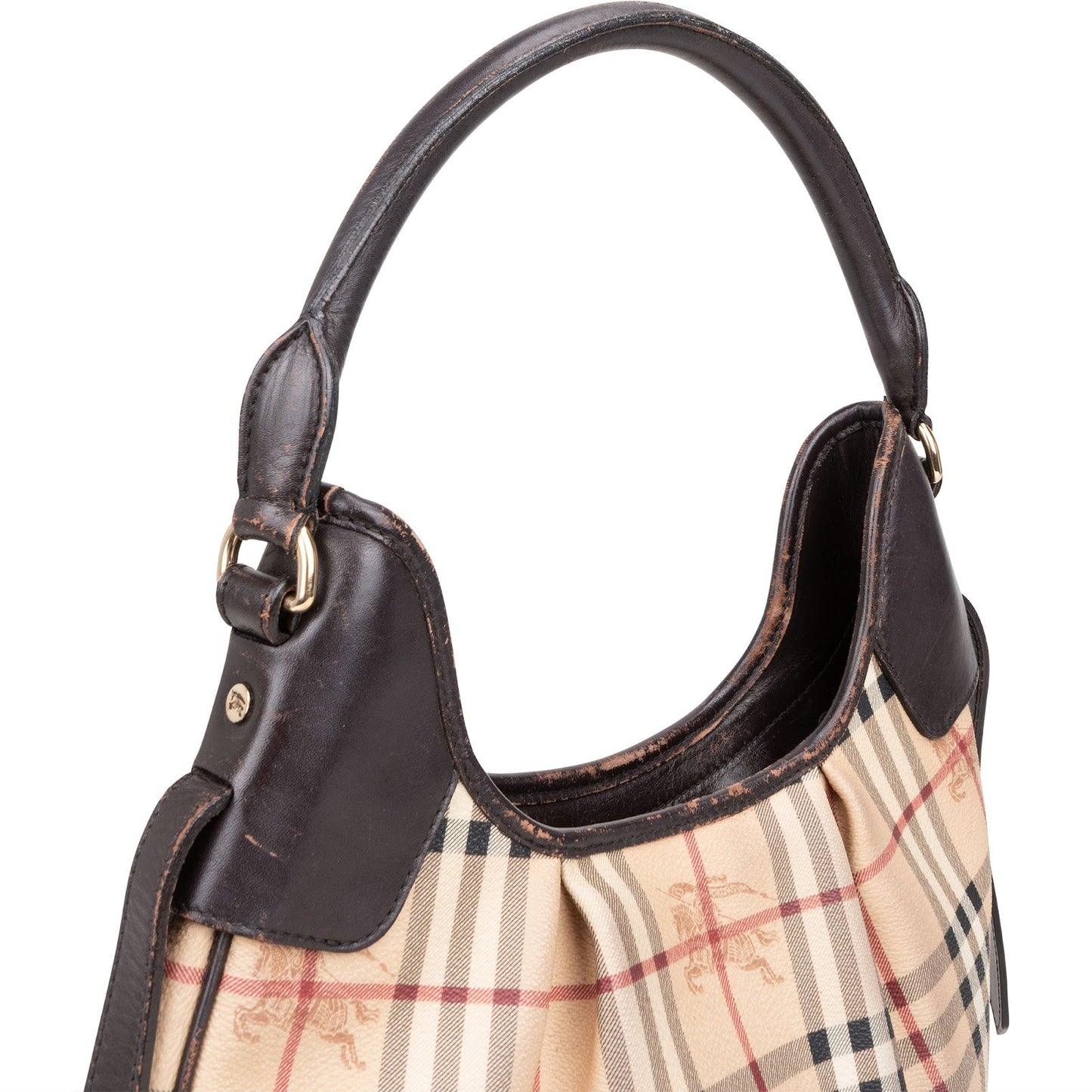 Burberry Haymarket Check Brooklyn Hobo Shoulder Bag