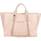 Chanel Rose Leather Shopper Deauville Shoulder Bag