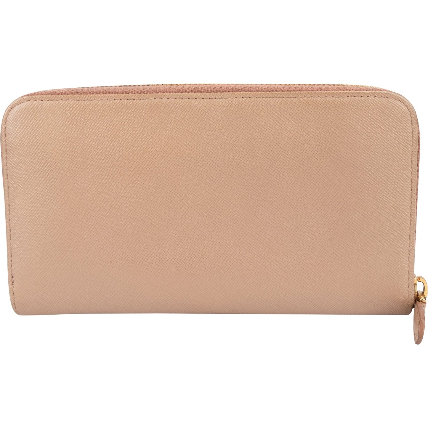Prada Saffiano Leather Zip Around Wallet