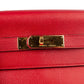 Hermès Rouge Courchevel Leather Kelly 32 Handbag