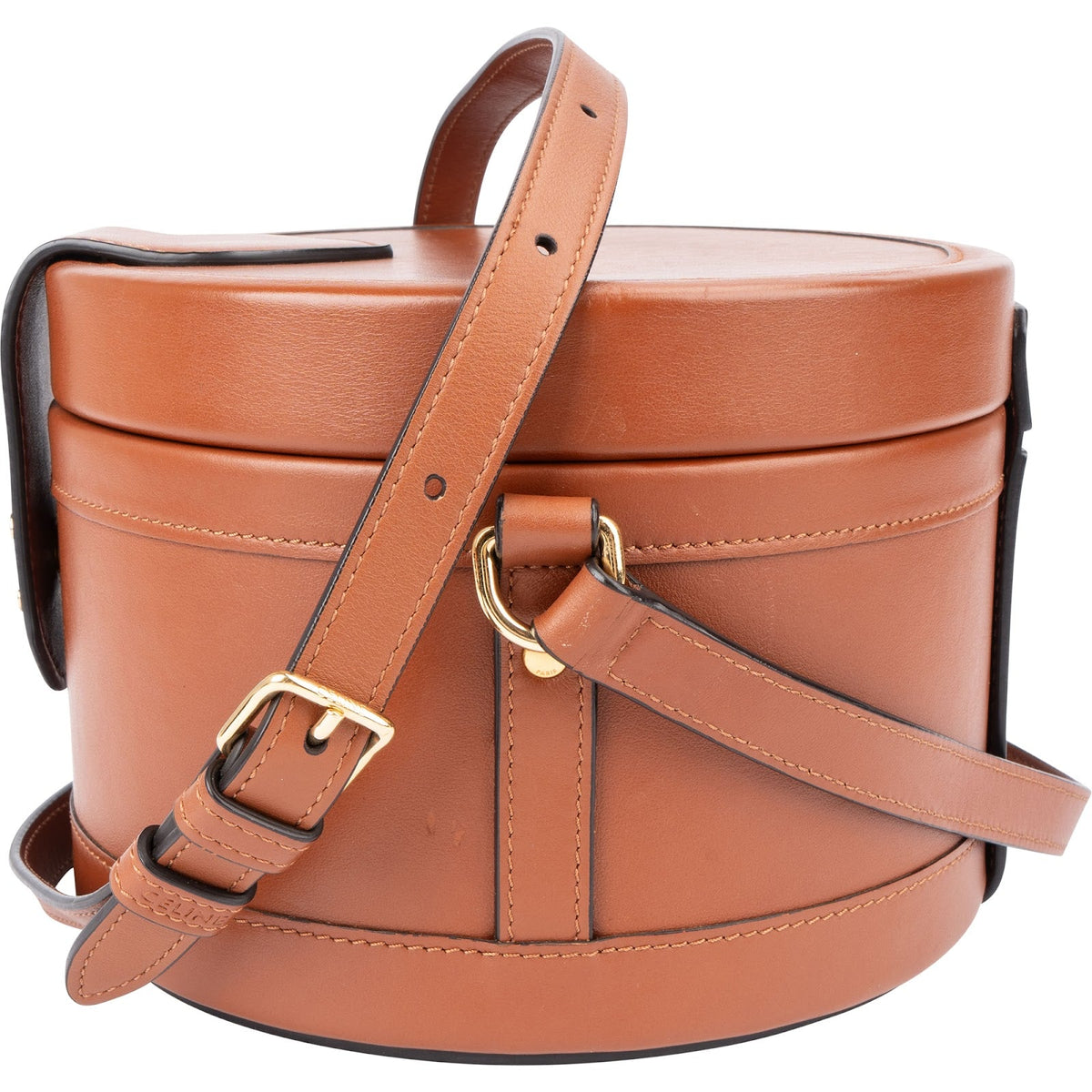 Celine Smooth Calfskin Tambour Triomphe Crossbody Bag