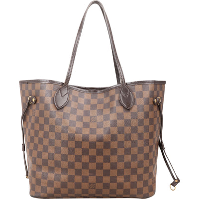 Louis Vuitton Monogram Damier Ebene Canvas Neverfull MM Shoulder Bag