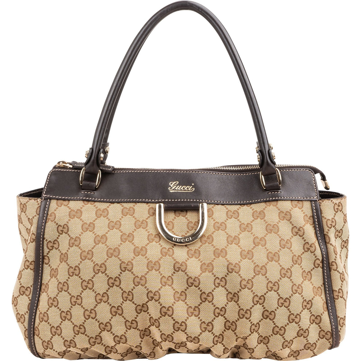 Gucci Monogram GG Canvas Abbey D-Ring Satchel Handbag