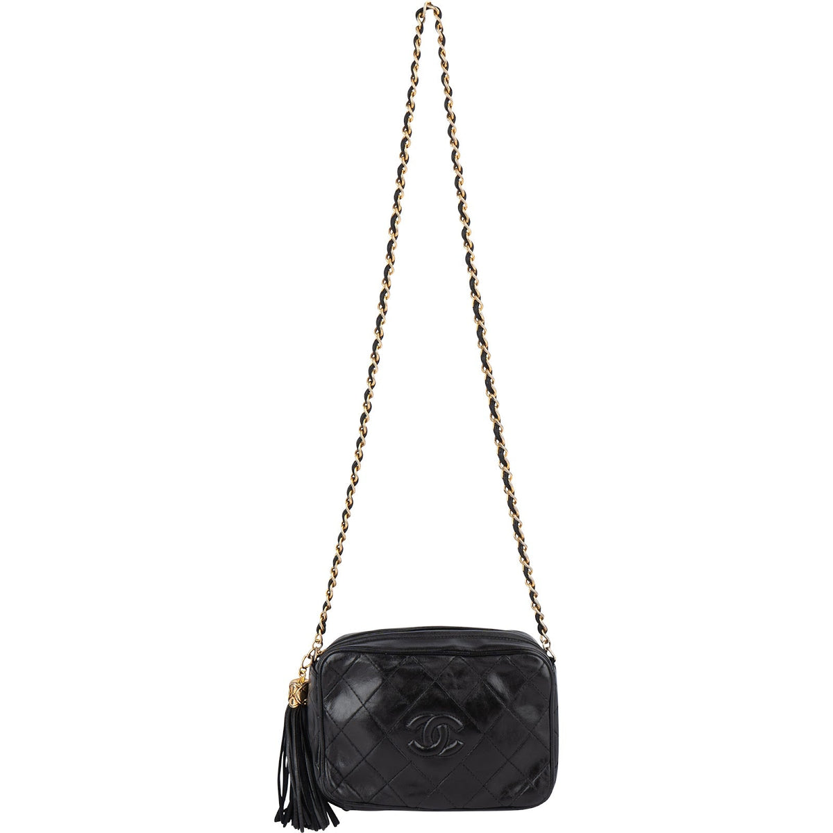 Chanel Quilted Lambskin CC Camera Crossbody Bag