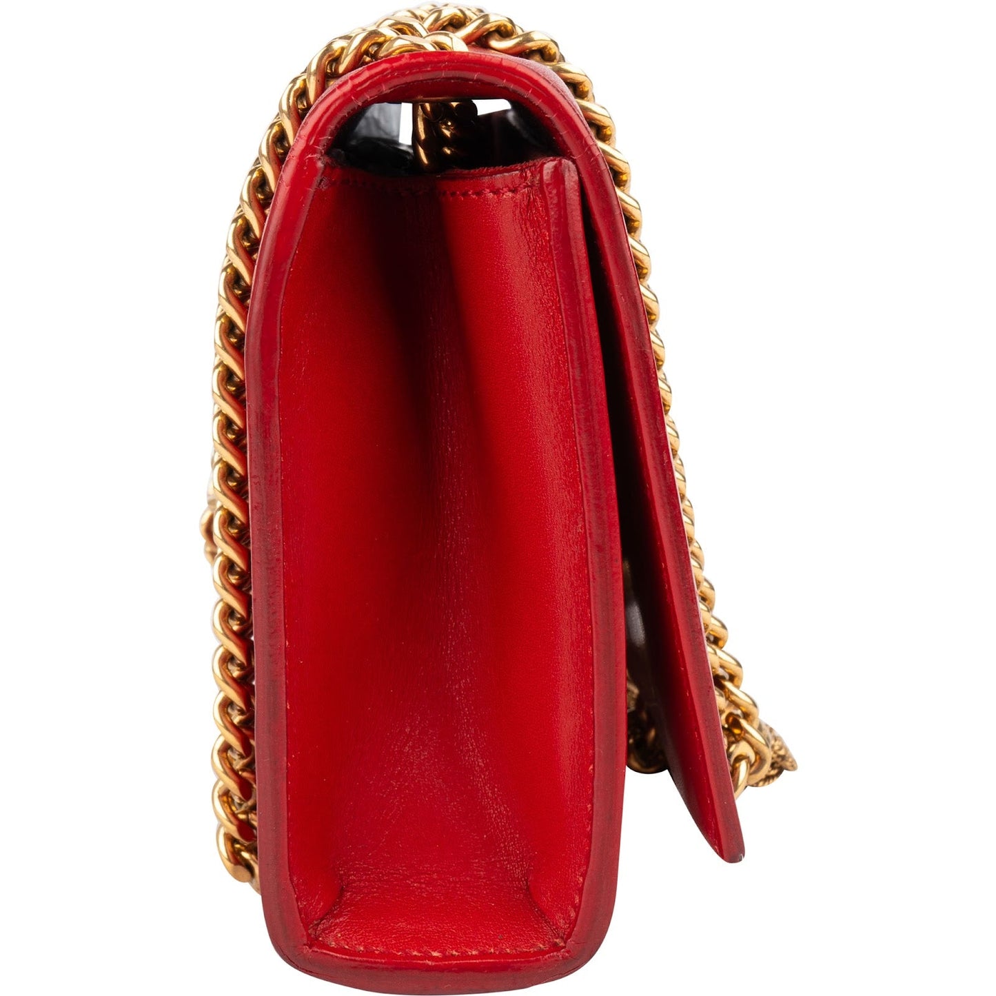 Saint Laurent Red Leather Kate Chain Crossbody Bag