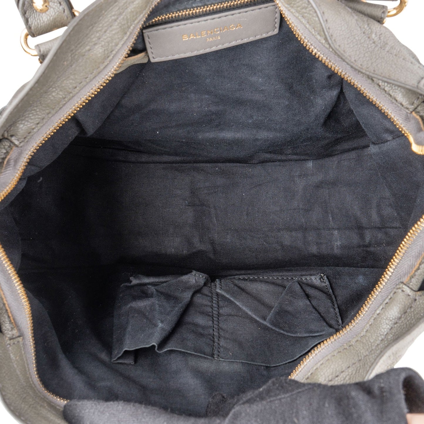 Balenciaga Grey Grained Leather City Handbag