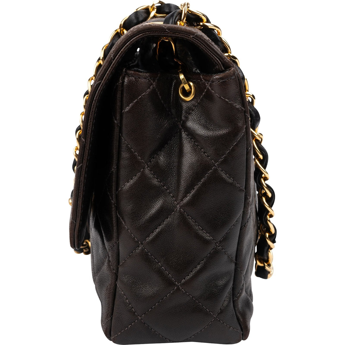 Chanel Soft Quilted Lambskin 24K Gold Medium Single Flap Crossbody Bag