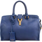 Yves Saint Laurent Blue Calfskin Cabas Chyc Handbag