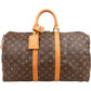 Louis Vuitton Monogram Canvas Keepall 45 Bandoulière Travel Bag