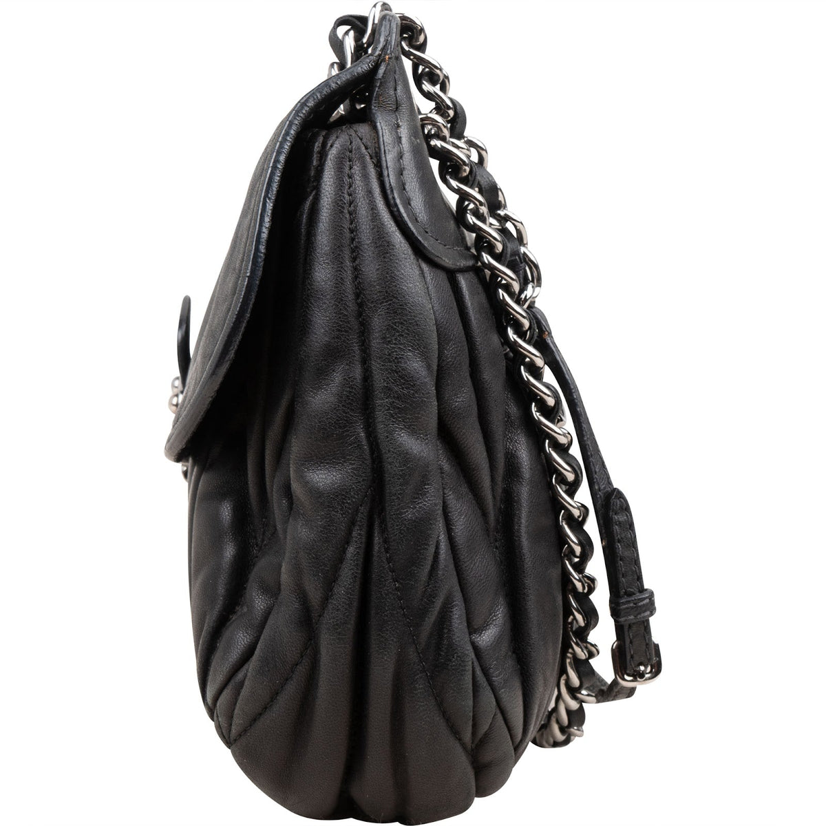 Miu Miu Matelassé Leather Hobo Crossbody Bag