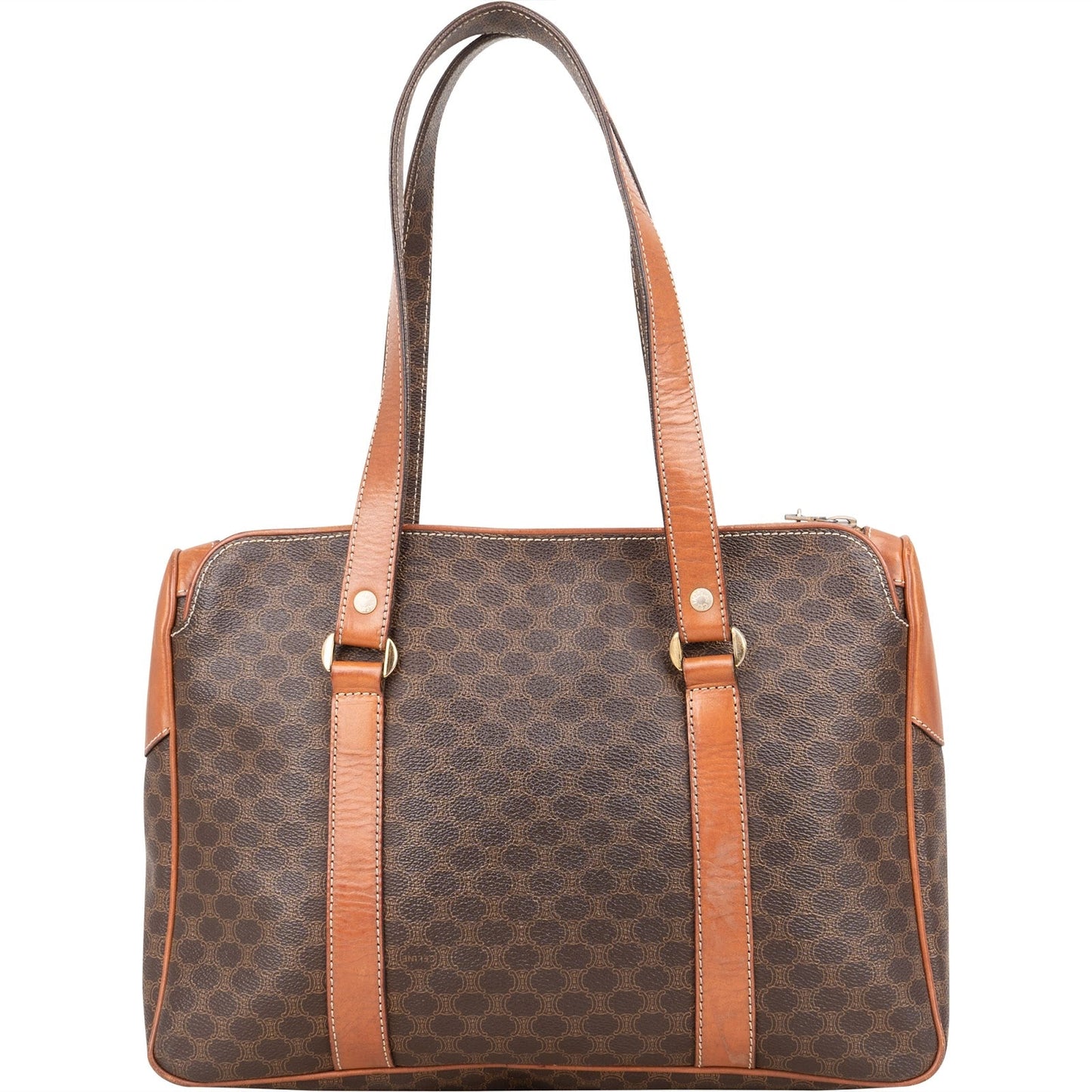 Celine Macadam Canvas Tote Shoulder Bag