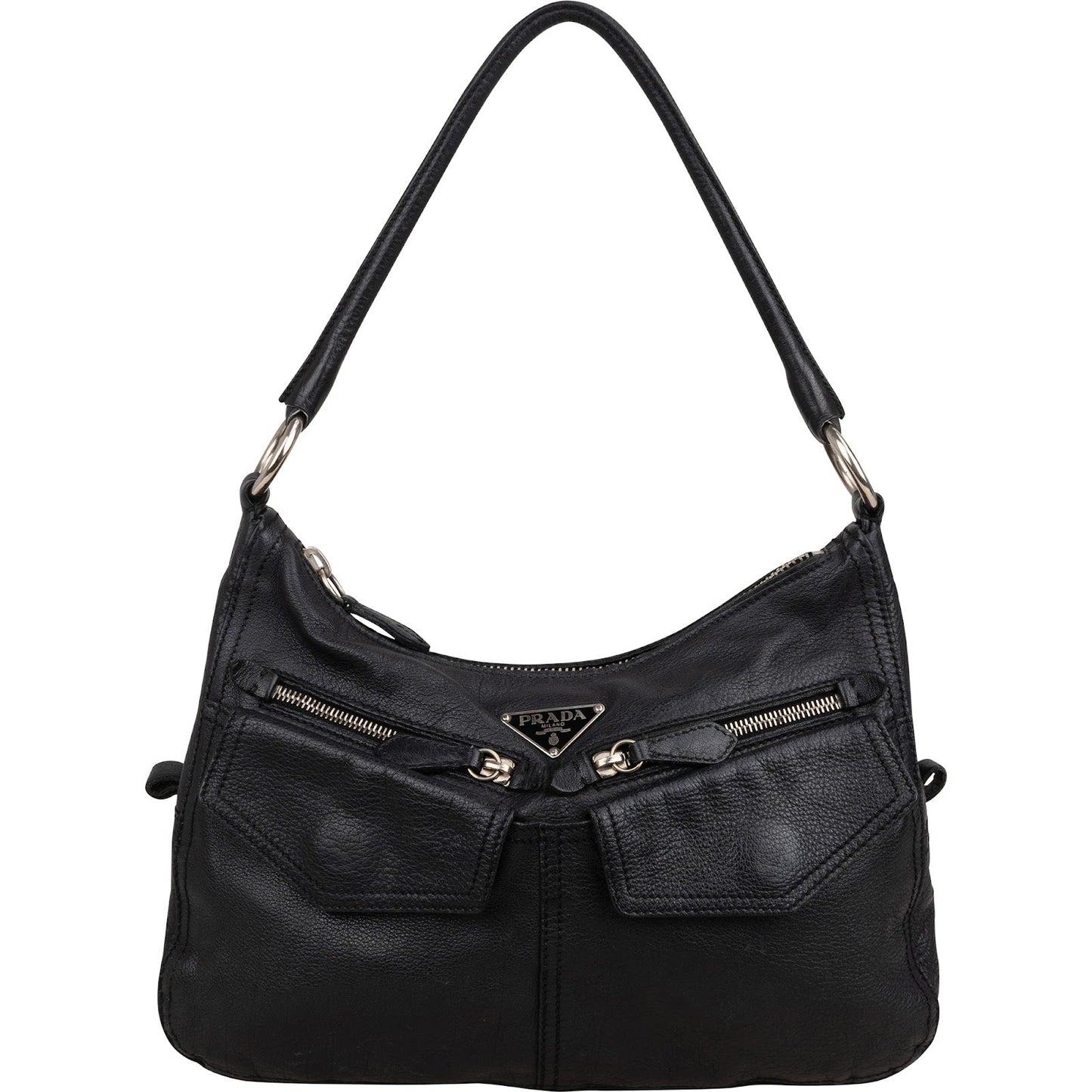 Prada Vitello Daino Leather Two Pocket Shoulder Bag