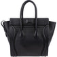 Céline Black Grained Leather Luggage Handbag