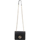 Gucci Black Leather Interlocking GG Crossbody Bag