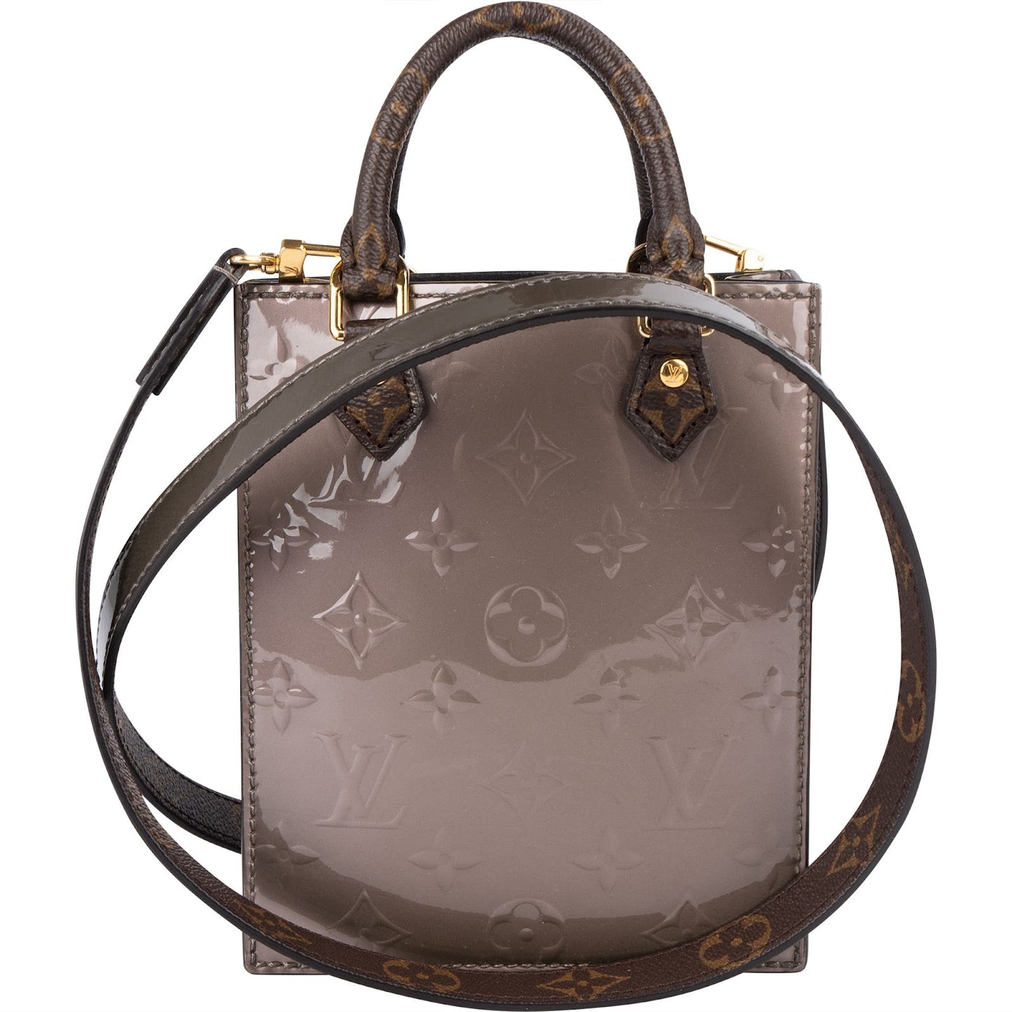 Louis Vuitton Monogram Vernis Petit Sac Plat Handbag