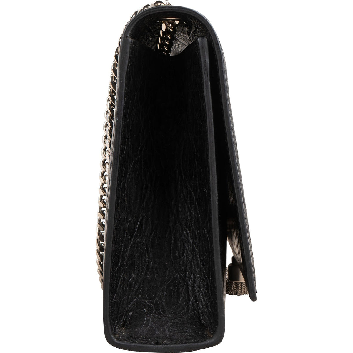 Yves Saint Laurent Kate Tassel aus Leder in Krokooptik – Ansicht 2