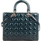 Christian Dior Cannage Patent Leather Medium Lady Dior Handbag