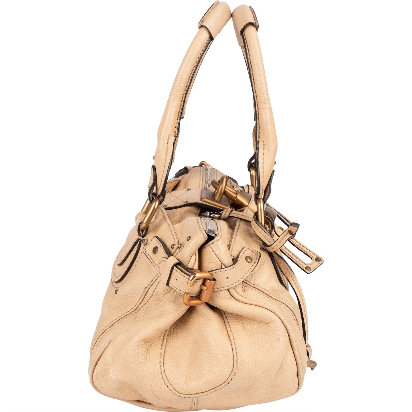 Chloé Leather Studded Paddington Satchel Handbag