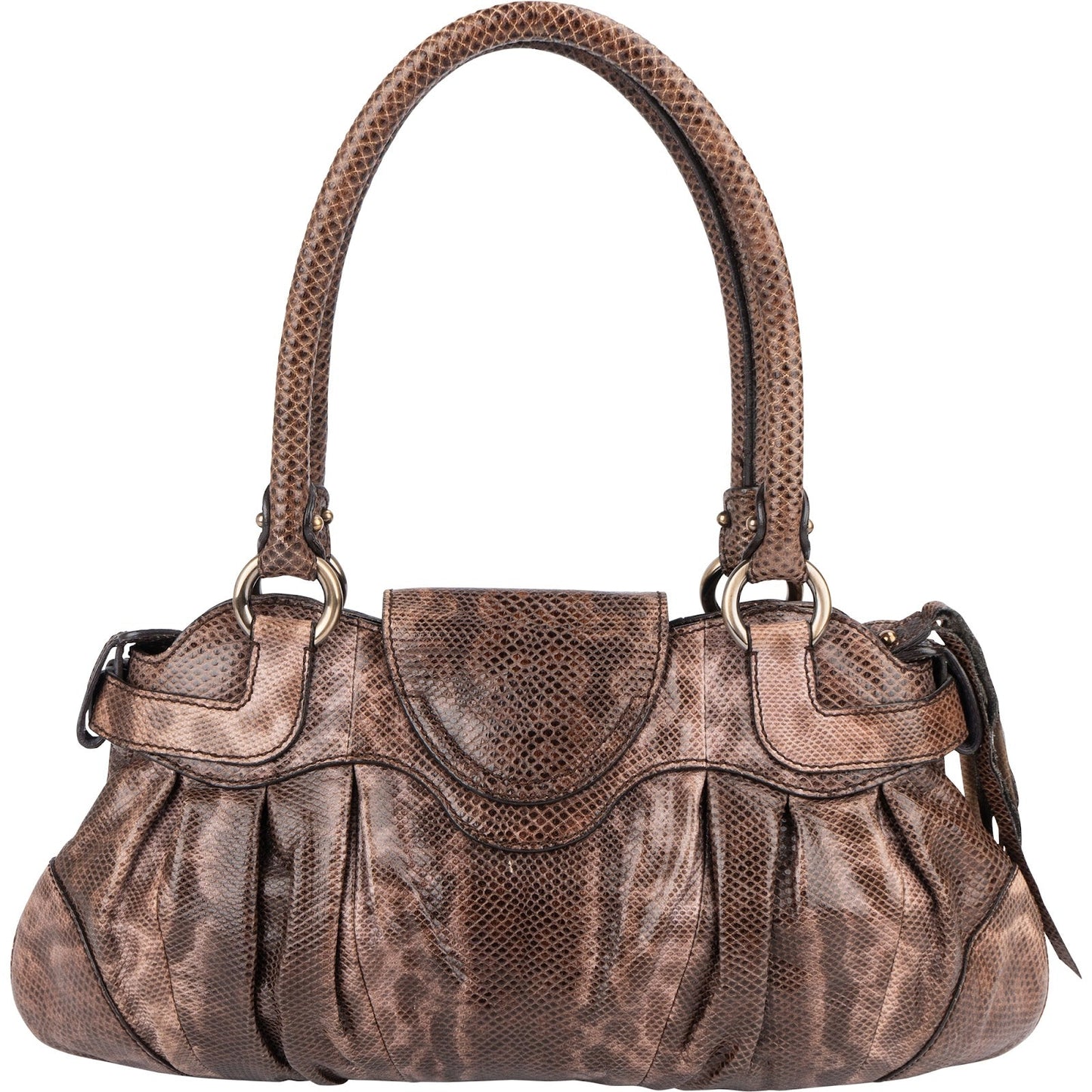 Salvatore Ferragamo Python Marisa Satchel Shoulder Bag
