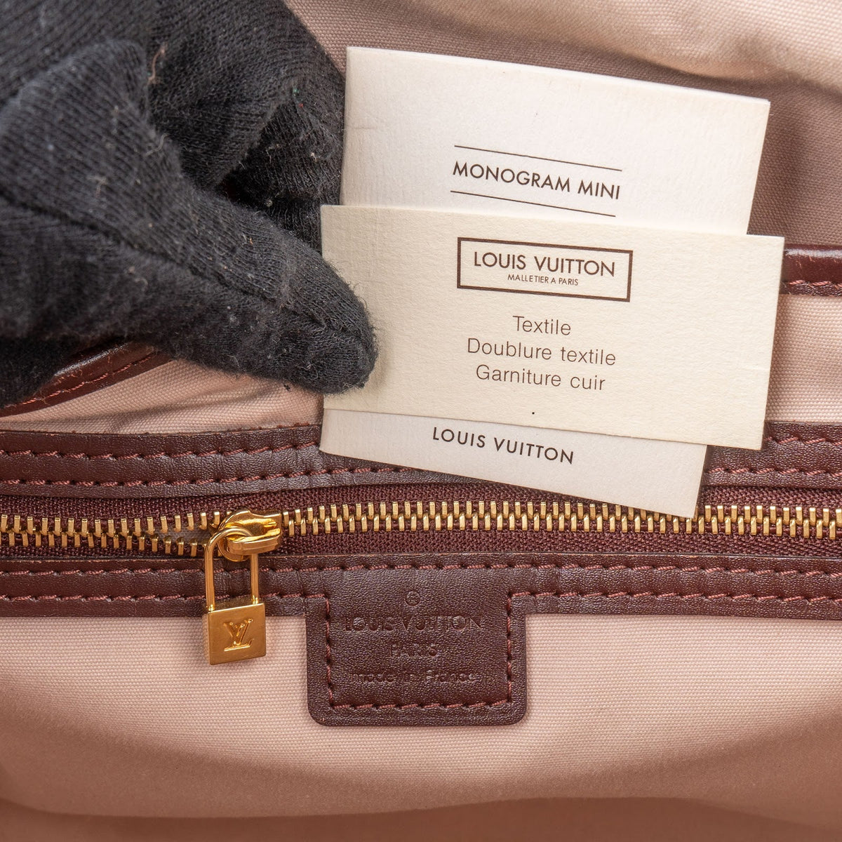 Louis Vuitton Monogram Mini Lin Canvas Lucille Handbag